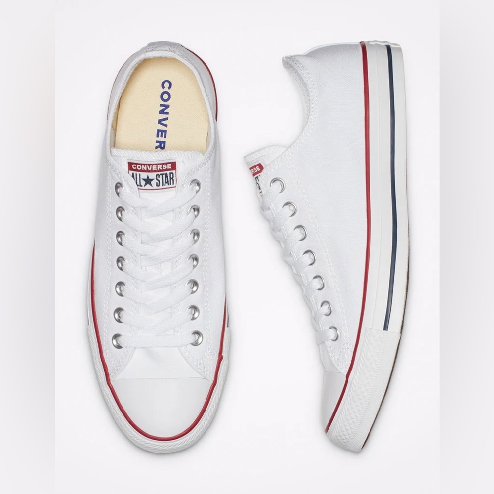 CONVERSE Chuck Taylor All Star White Low Top Shoes, Size 11 Women’s/9 Men’s